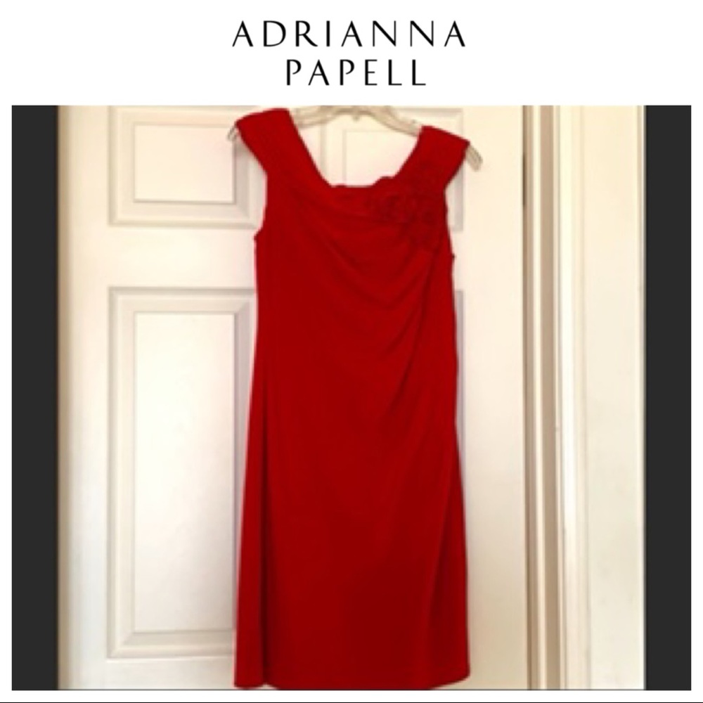Adrianna Papell Red Cocktail Dress